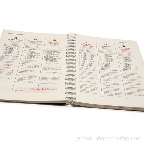 Custom Hardcover Book Printing customized spiral bound cookbook recipe book printing Supplier